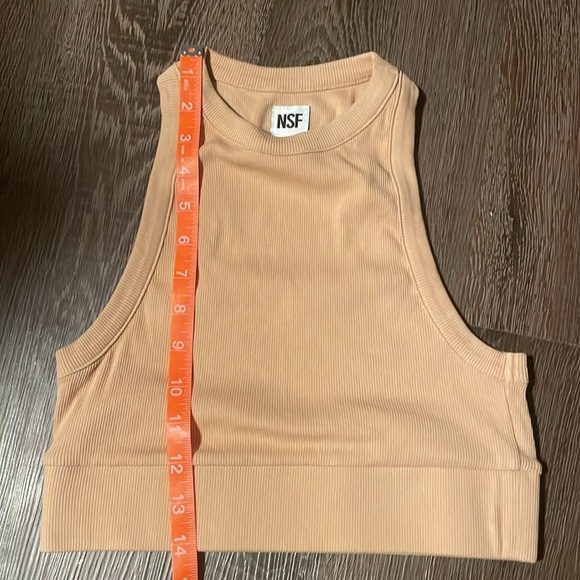 👡 NSF | tan ribbed crop top size small like new! - Picture 4 of 7
